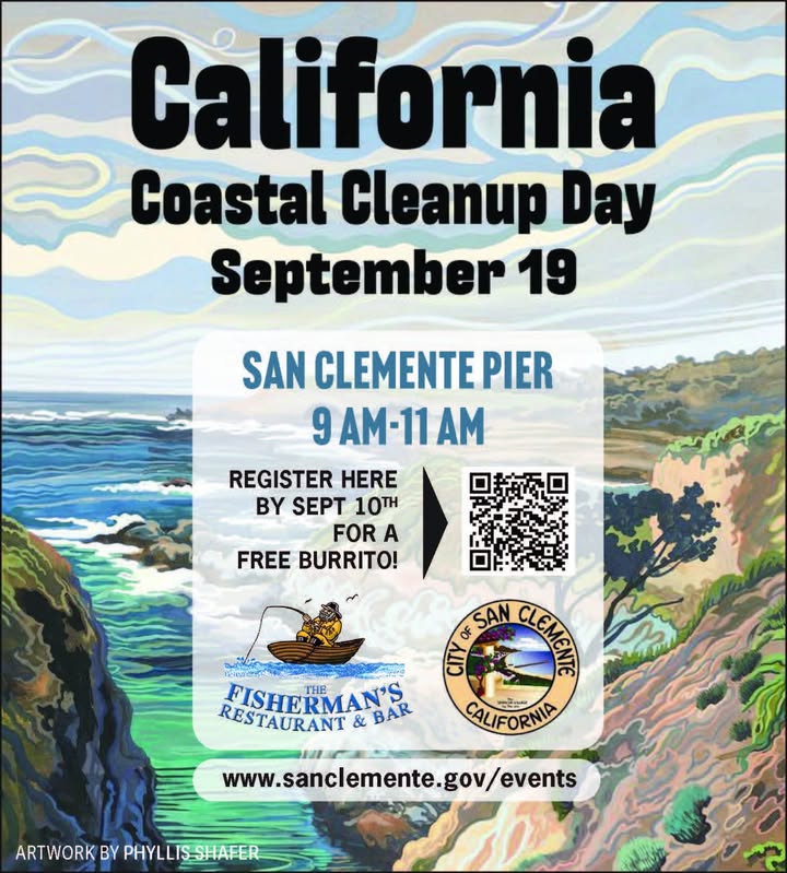 Come participate in California Coastal Cleanup Day at the San Clemente Pier!...