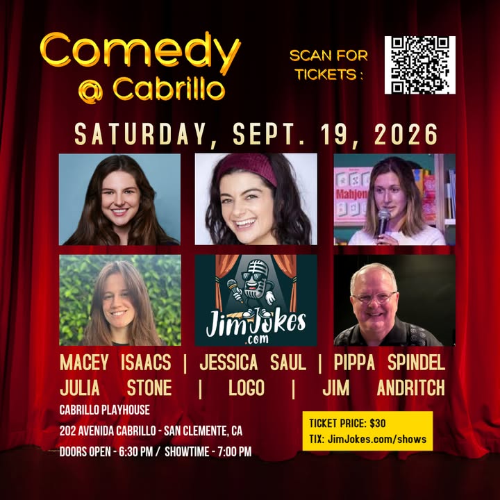 JimJokes.com takes over the Cabrillo Playhouse with a lineup of comics who have...