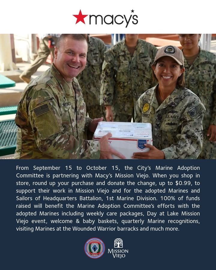 From September 15 to October 15, the City’s Marine Adoption Committee is p...
