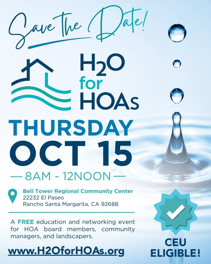 Moulton Niguel Water District invites all HOA board members, landscapers, and...