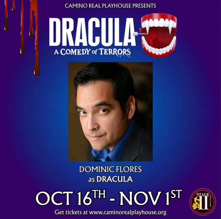 Dominic Flores stars as Dracula, in our upcoming production of Dracula, A...