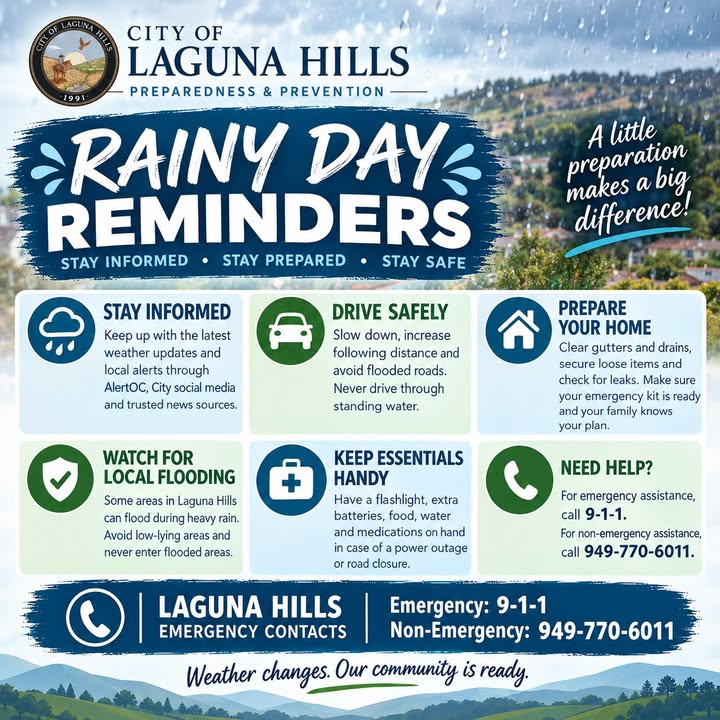 Rainy weather can change conditions quickly. Slow down, stay informed, and take...