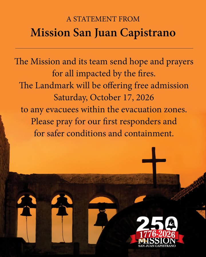 The Mission and its team send hope and prayers for all impacted by the fires....