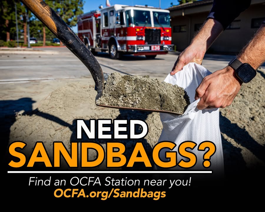 Need sandbags before the rain? 🌧️ 

Several OCFA fire stations offer both sand A...