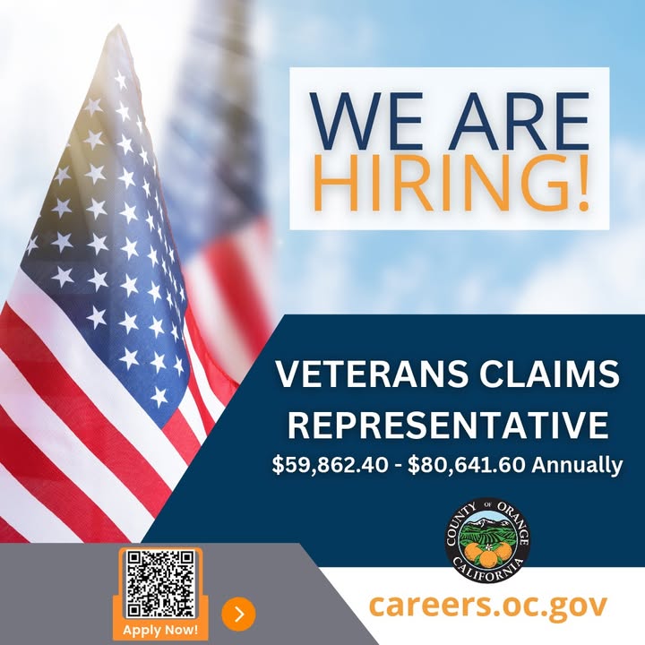 We are hiring a Veterans Claims Representative! 
Join us to help veterans and...