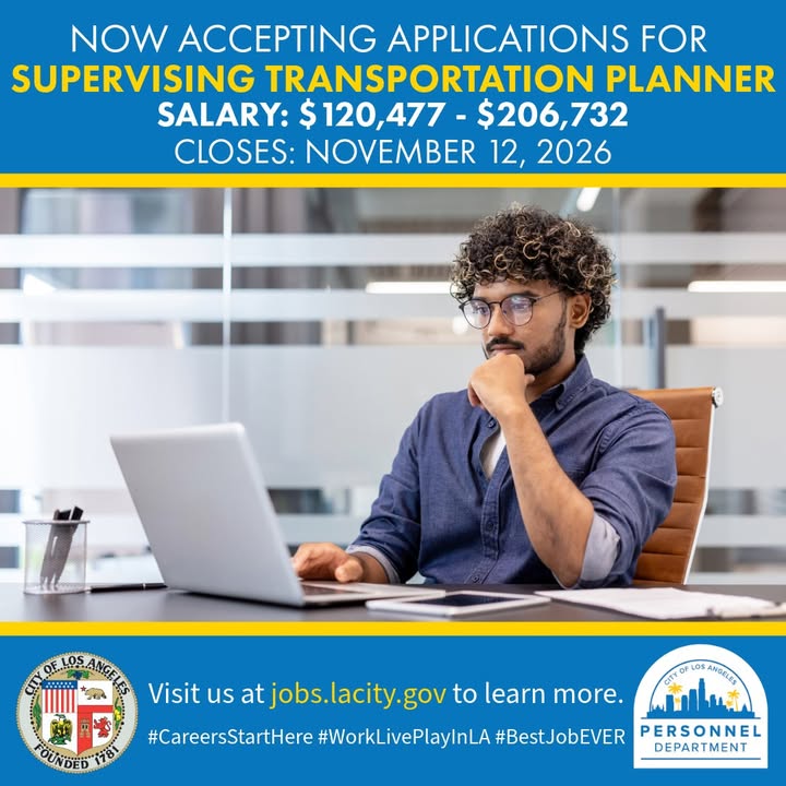 The City of Los Angeles is now accepting applications for Supervising...